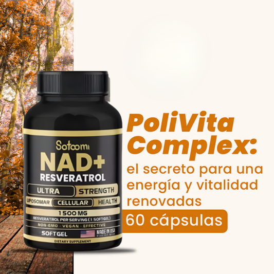 NAD+ Resveratrol 60 Cápsulas - Soporte para Energía y Claridad Mental