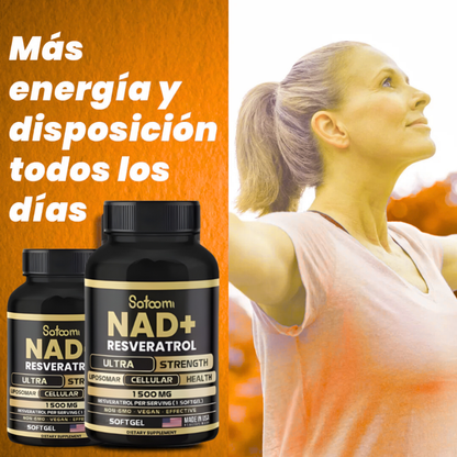 NAD+ Resveratrol 60 Cápsulas - Soporte para Energía y Claridad Mental