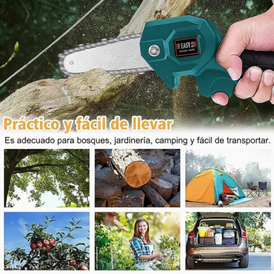 Mini motosierra portátil MegaForce® - 2 baterías + maletín de regalo - ¡¡¡SÓLO A LAS 23:59!!!