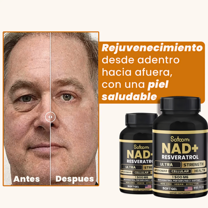 NAD+ Resveratrol 60 Cápsulas - Soporte para Energía y Claridad Mental