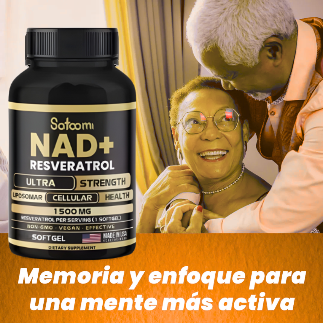 NAD+ Resveratrol 60 Cápsulas - Soporte para Energía y Claridad Mental