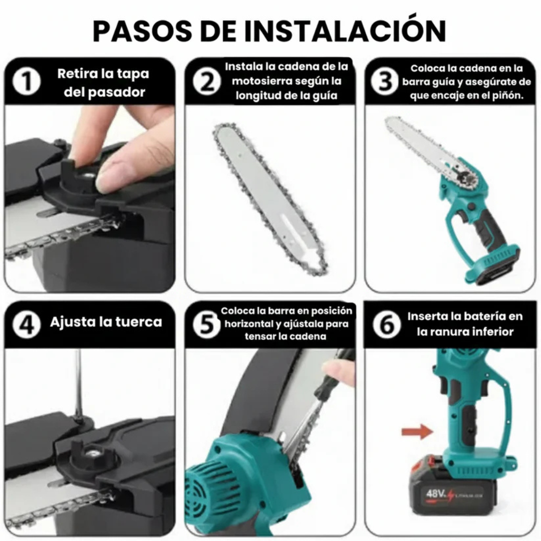 Mini motosierra portátil MegaForce® - 2 baterías + maletín de regalo - ¡¡¡SÓLO A LAS 23:59!!!