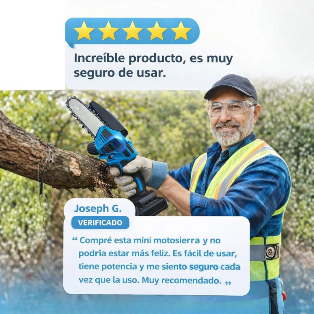Mini motosierra portátil MegaForce® - 2 baterías + maletín de regalo - ¡¡¡SÓLO A LAS 23:59!!!