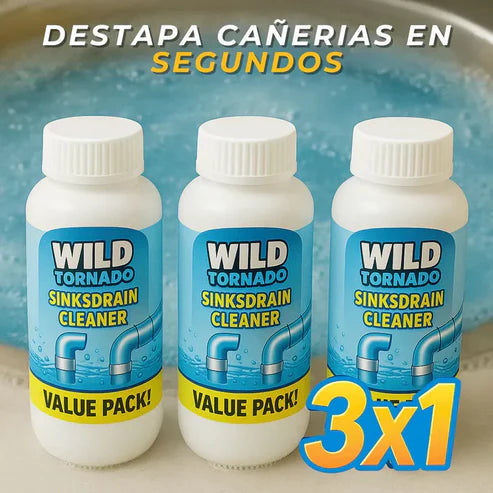 Polvo limpiador de tuberías Wild Tornado® - la solución para las tuberías obstruidas